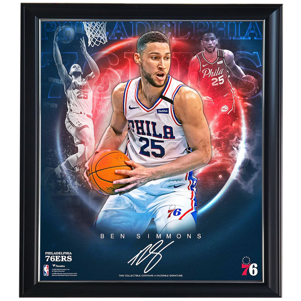 Ben Simmons Philadelphia 76ers Facsimile Signature Official Nba Print Framed - 4427