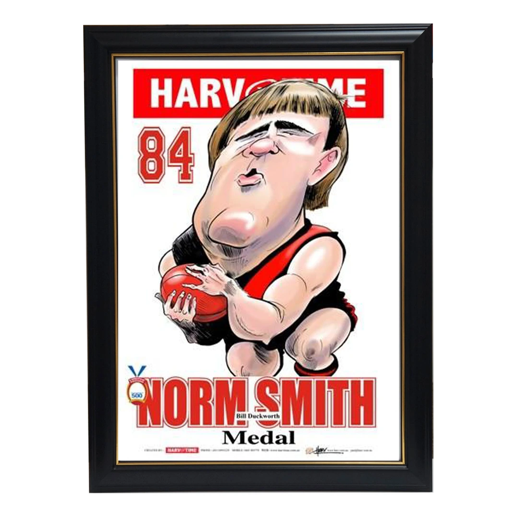 Bill Duckworth Essendon 1984 Norm Smith Medallist L/e Print Framed - 3702