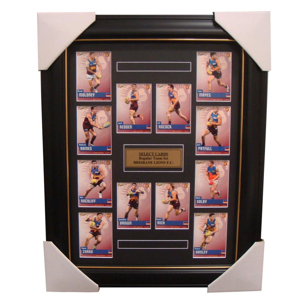 Brisbane Lions 2014 Limited Edition Select Cards Set Framed - Brown Zorko Adcock - 1708