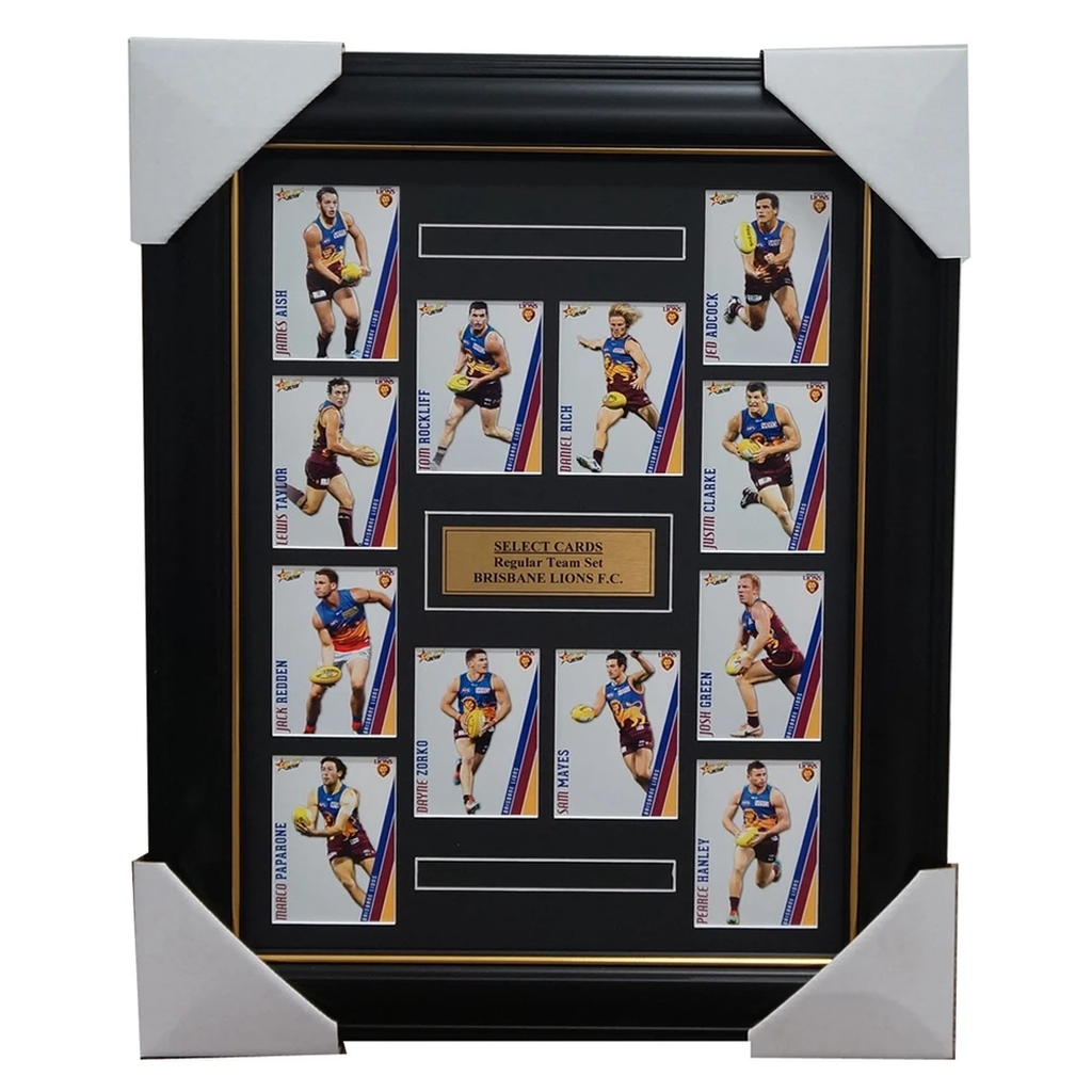 Brisbane Lions 2015 Select Card Team Set Framed Adcock Zorko Hanley Rockliff - 1017