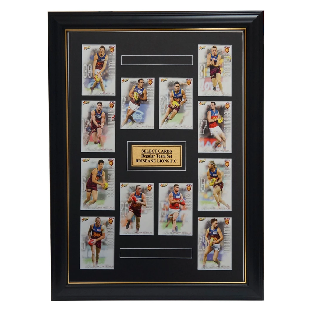 Brisbane Lions 2019 Select Card Team Set Framed Dayne Zorko Hodge Hipwood Martin - 3518