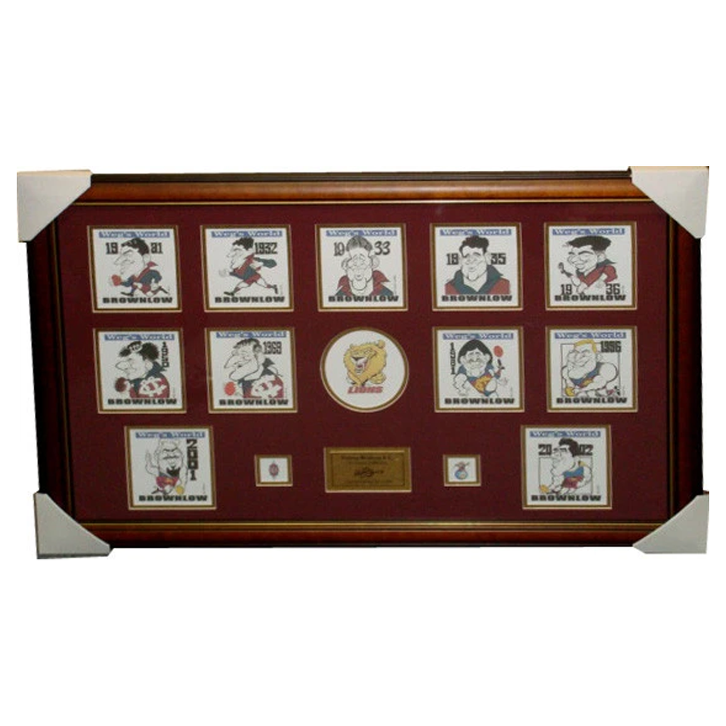 Brisbane Lions & Fitzroy Brownlow Medallist Limited Edition Prints Framed