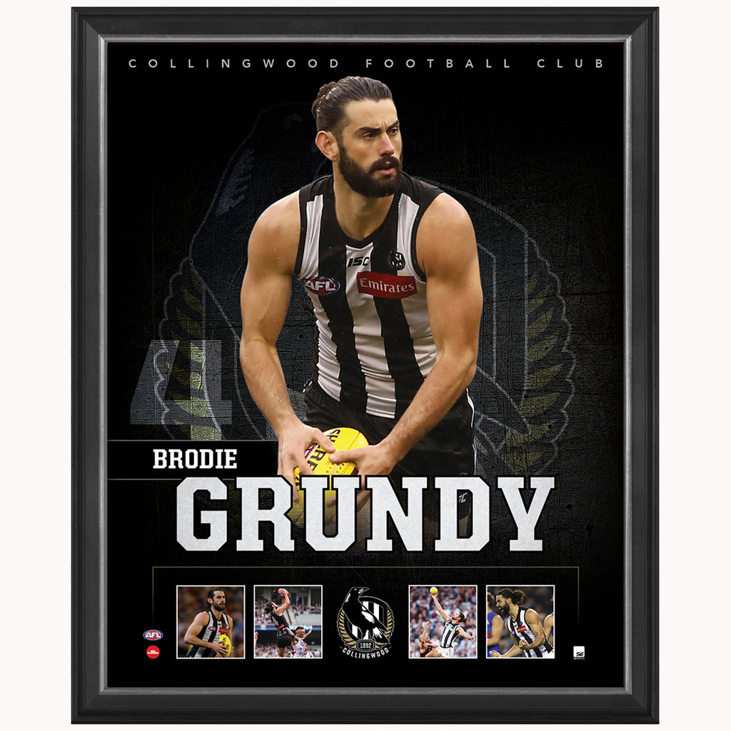 Brodie Grundy Collingwood Official Afl Print Framed New - 4381