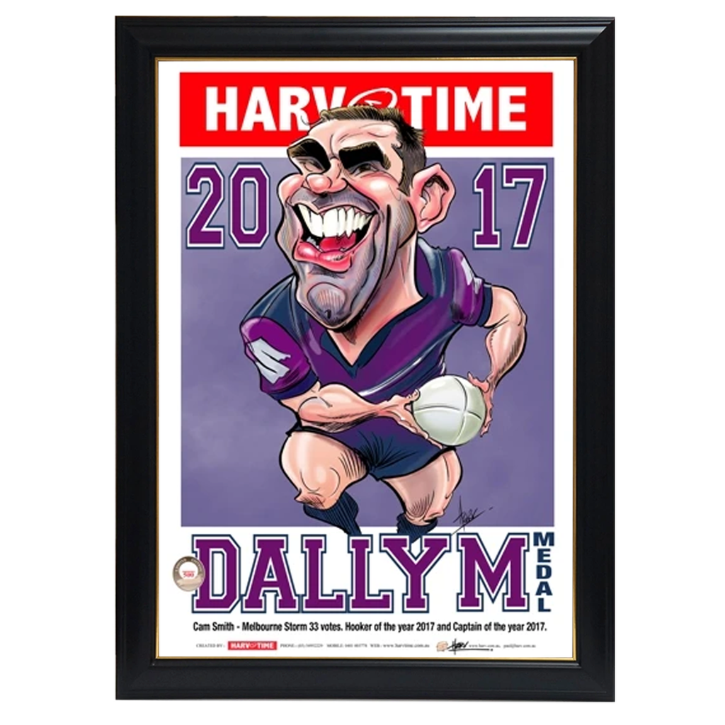 Cameron Smith, 2017 Dally M, Harv Time Print Framed - 4252