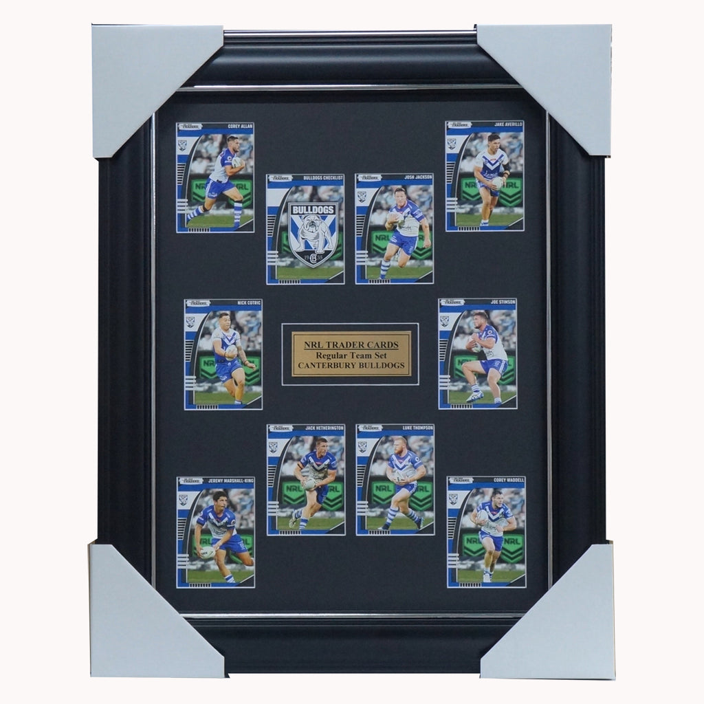 2022 NRL Traders Cards Canterbury Bulldogs Team Set Framed - 5092