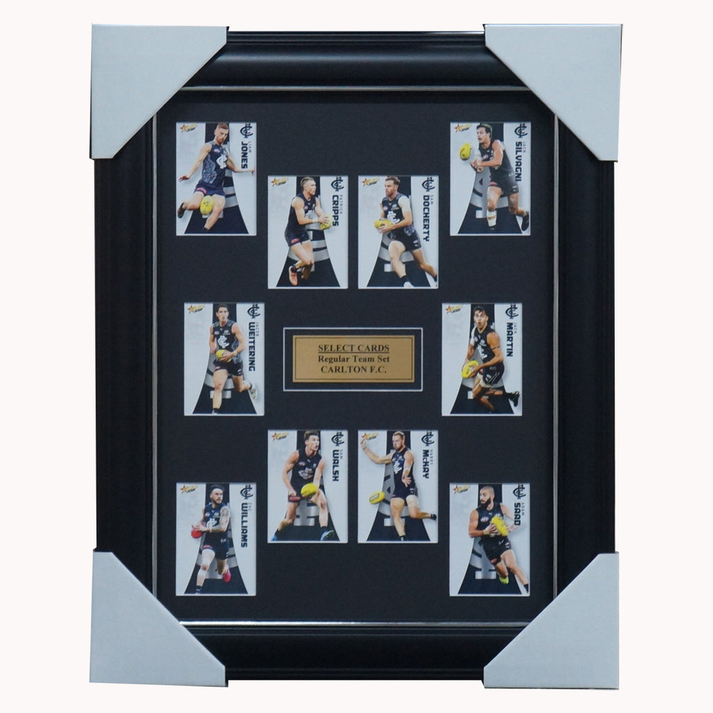 Carlton Blues 2022 Select Card Team Set Framed Walsh Cripps McKay - 5032