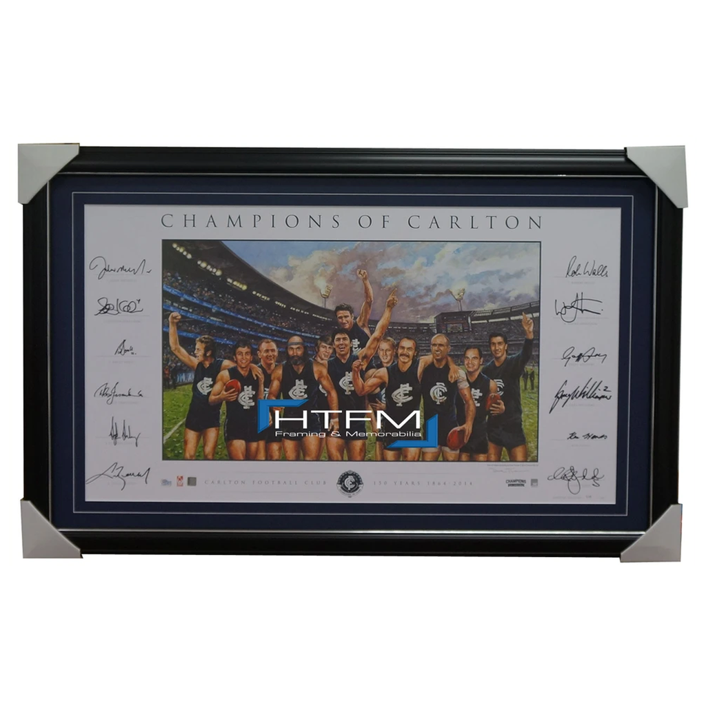 Champions of Carlton Signed Limited Edition Print Framed Judd Kernahan Nicholls - 2803