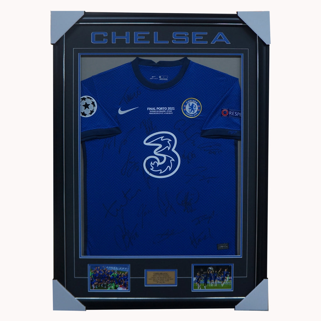 Chelsea Signed 2020/21 UEFA Champions Team Signed Jersey Framed - 4842