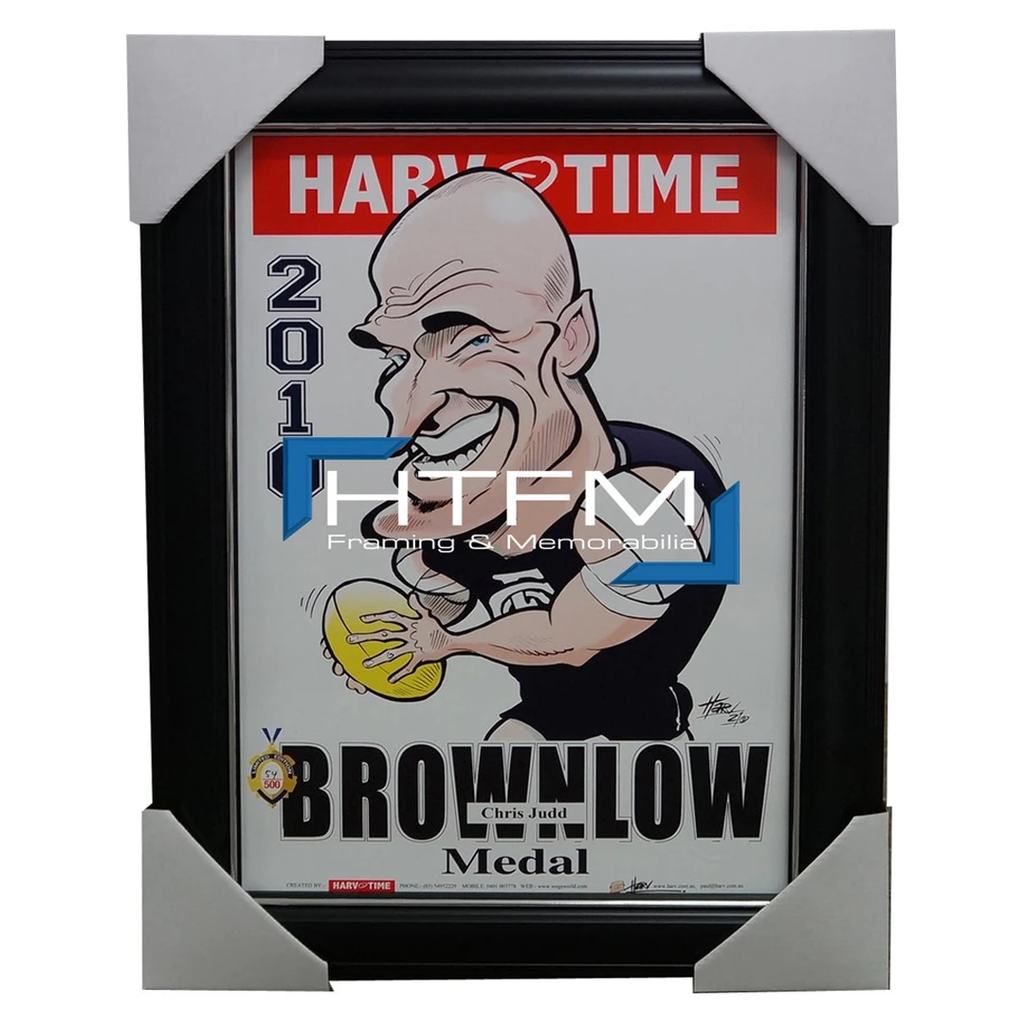 Chris Judd Carlton 2010 Brownlow Medal Harv Time Limited Edition Print Framed - 1832