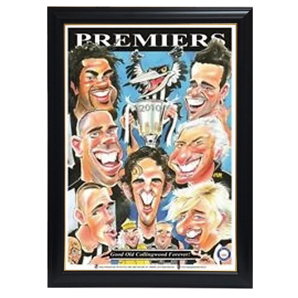 Collingwood 2010 Premiers, Harv Time Print Framed - 4254