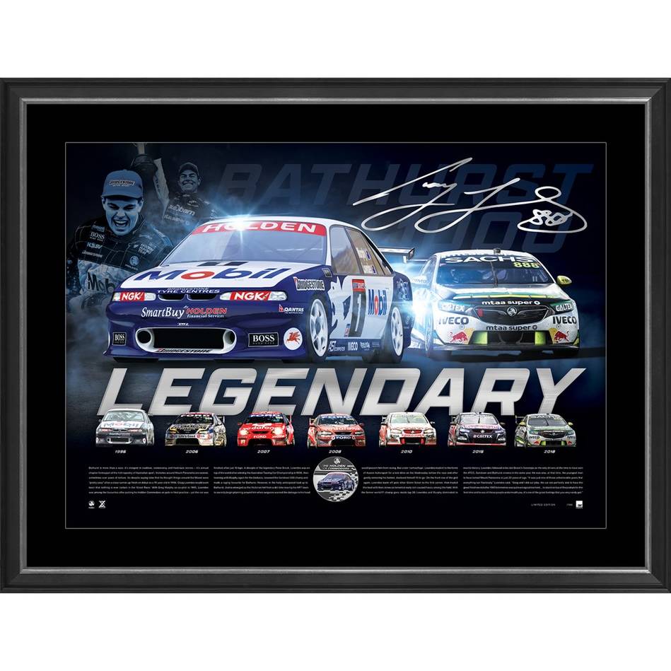 Craig Lowndes 25 Years of Bathurst Official Sportsprint Framed - 4935