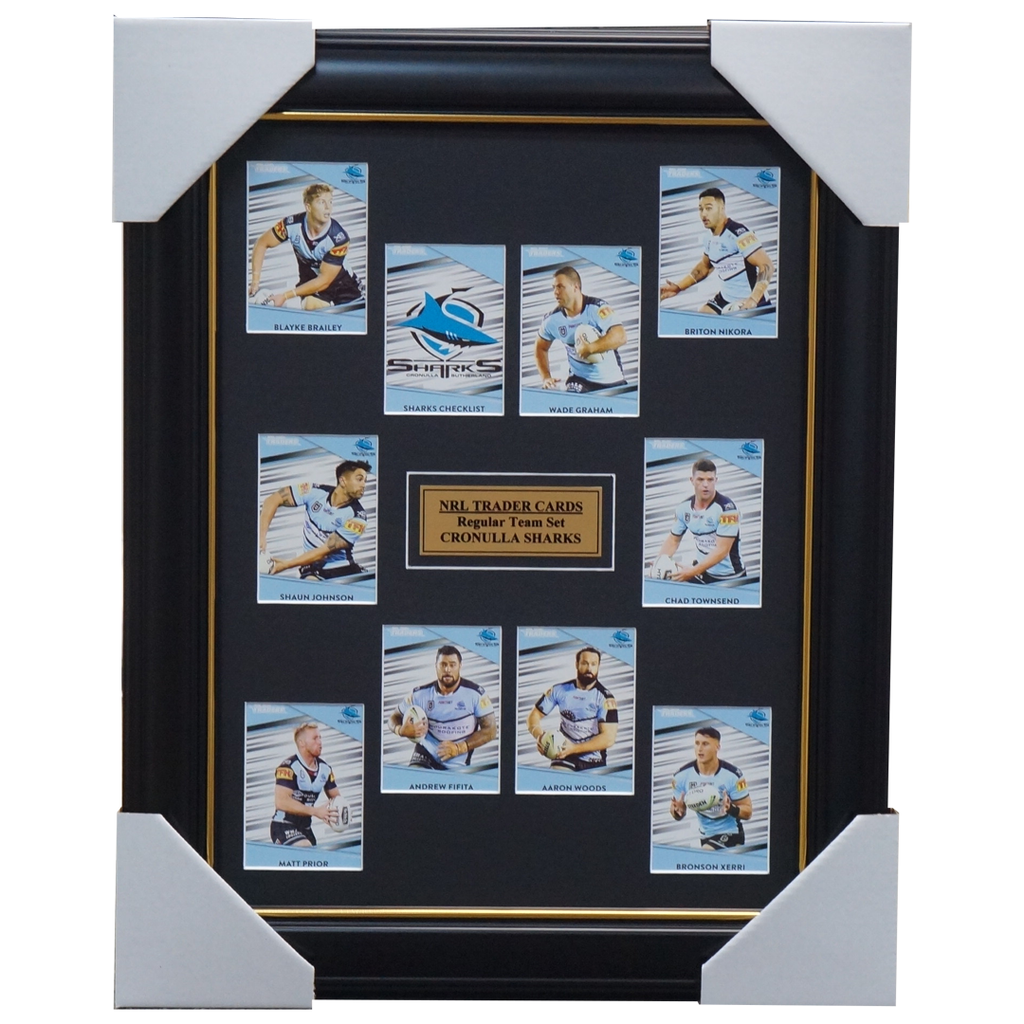 2020 Nrl Traders Cards Cronulla Sharks Team Set Framed Graham Woods Fifita - 4021