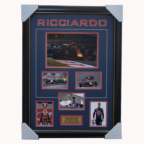 Daniel Ricciardo Red Bull Signed Photo Collage Framed - 1885