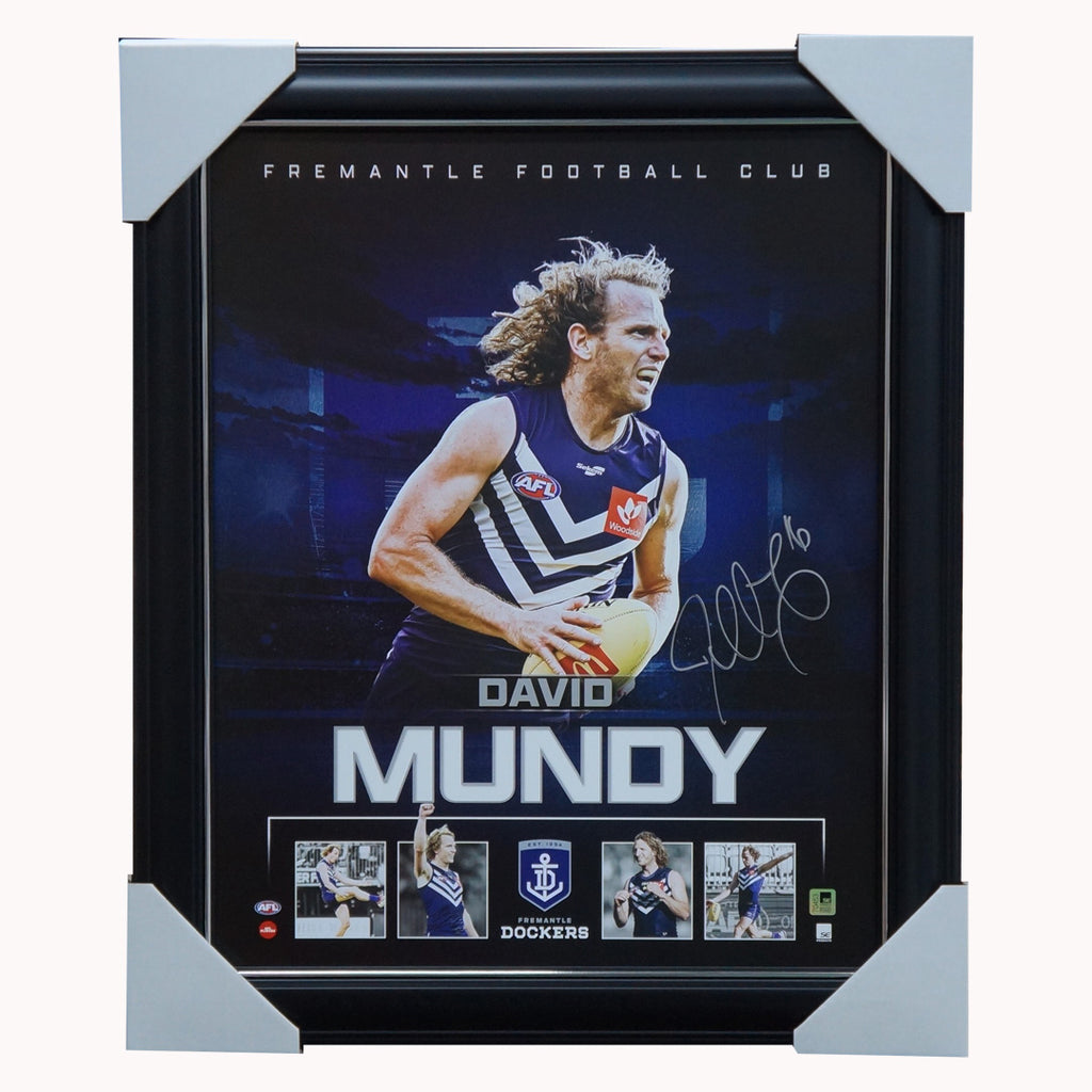 David Mundy Signed Fremantle Dockers Official Licensed AFL Print Framed - 5258