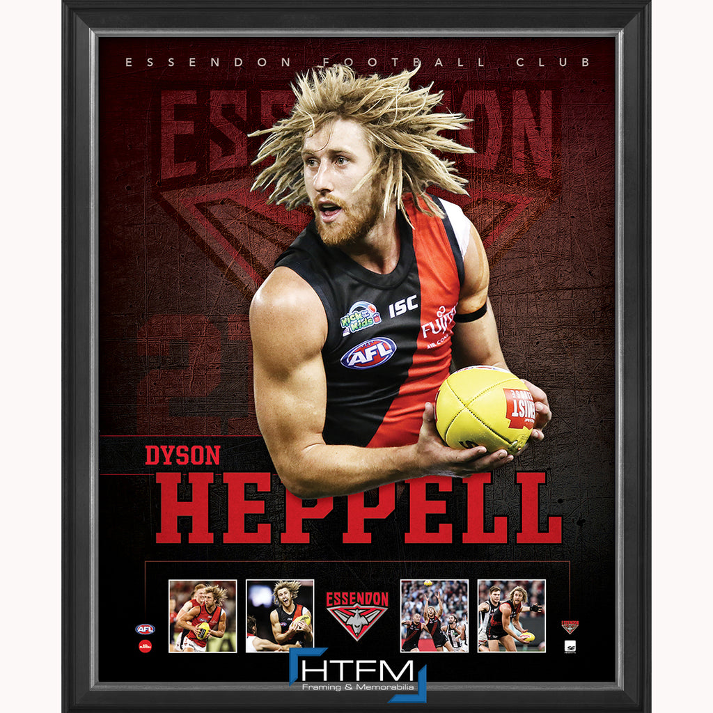 Dyson Heppell Captain of Essendon F.c. Official Licensed Afl Print Framed New - 3689