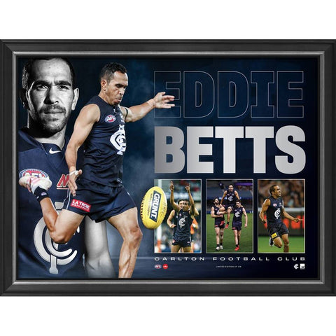 Eddie Betts Carlton F.C. Official AFL Retirement Print Framed - 4837
