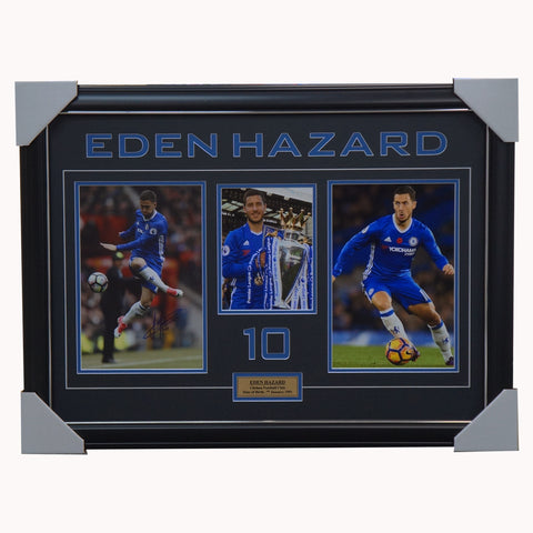 Eden Hazard Signed Chelsea Football Club Photo Collage Framed - 4528