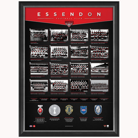 Essendon Historical Series Premiership AFL Licensed Print Framed - 1883