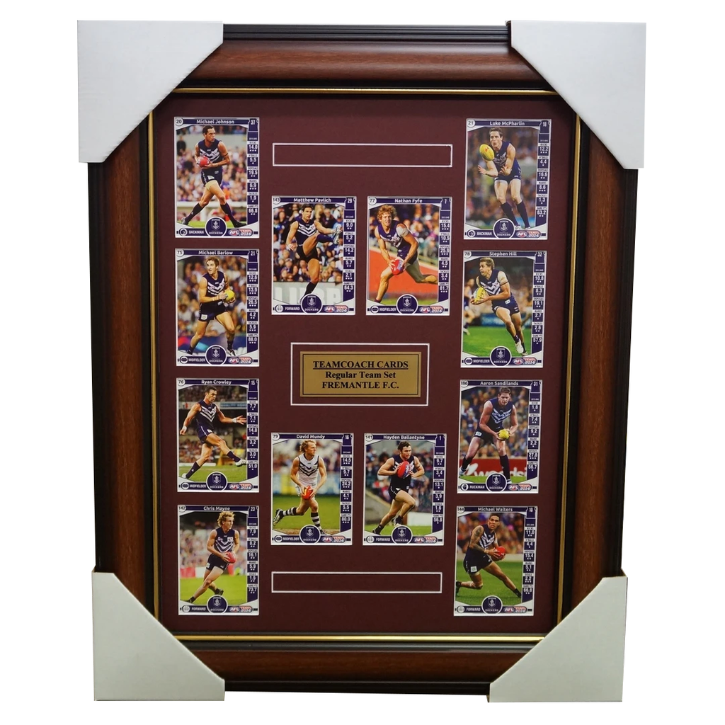 Fremantle Dockers 2014 Limited Edition Teamcoach Cards Set Framed Pavlich Fyfe - 1780