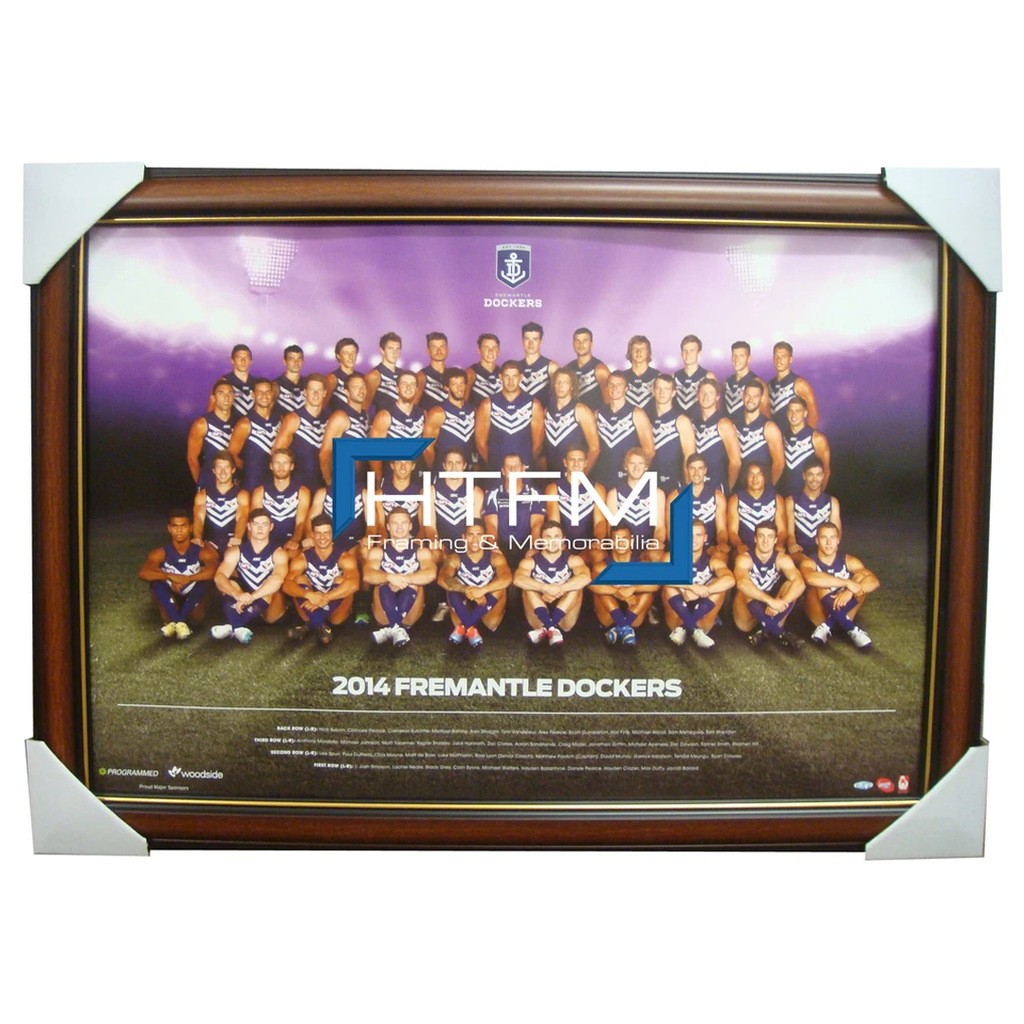 Fremantle Dockers 2014 Team Print Framed Afl Official Licensed Pavlich Fyfe - 1744