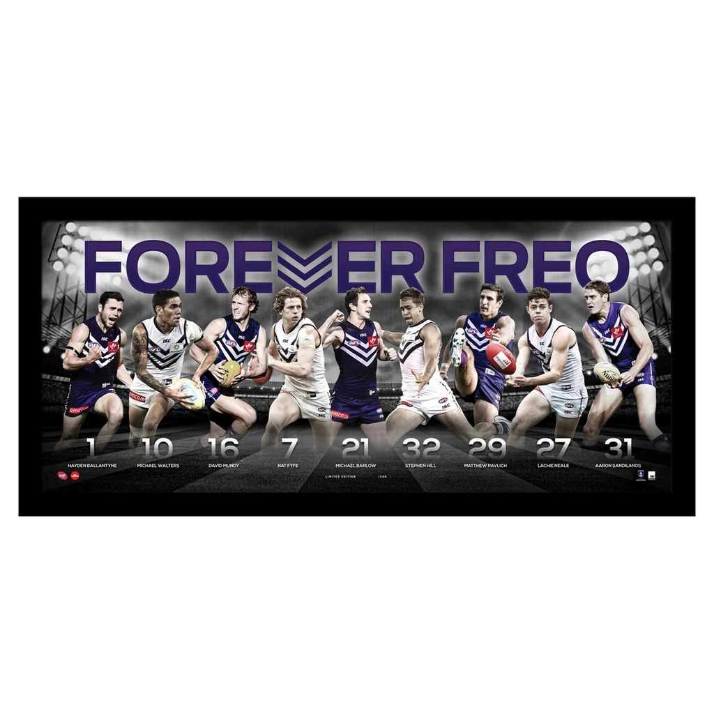 Fremantle Dockers Forever Freo Afl L/e Print Framed Nat Fyfe Matthew Pavlich - 2855
