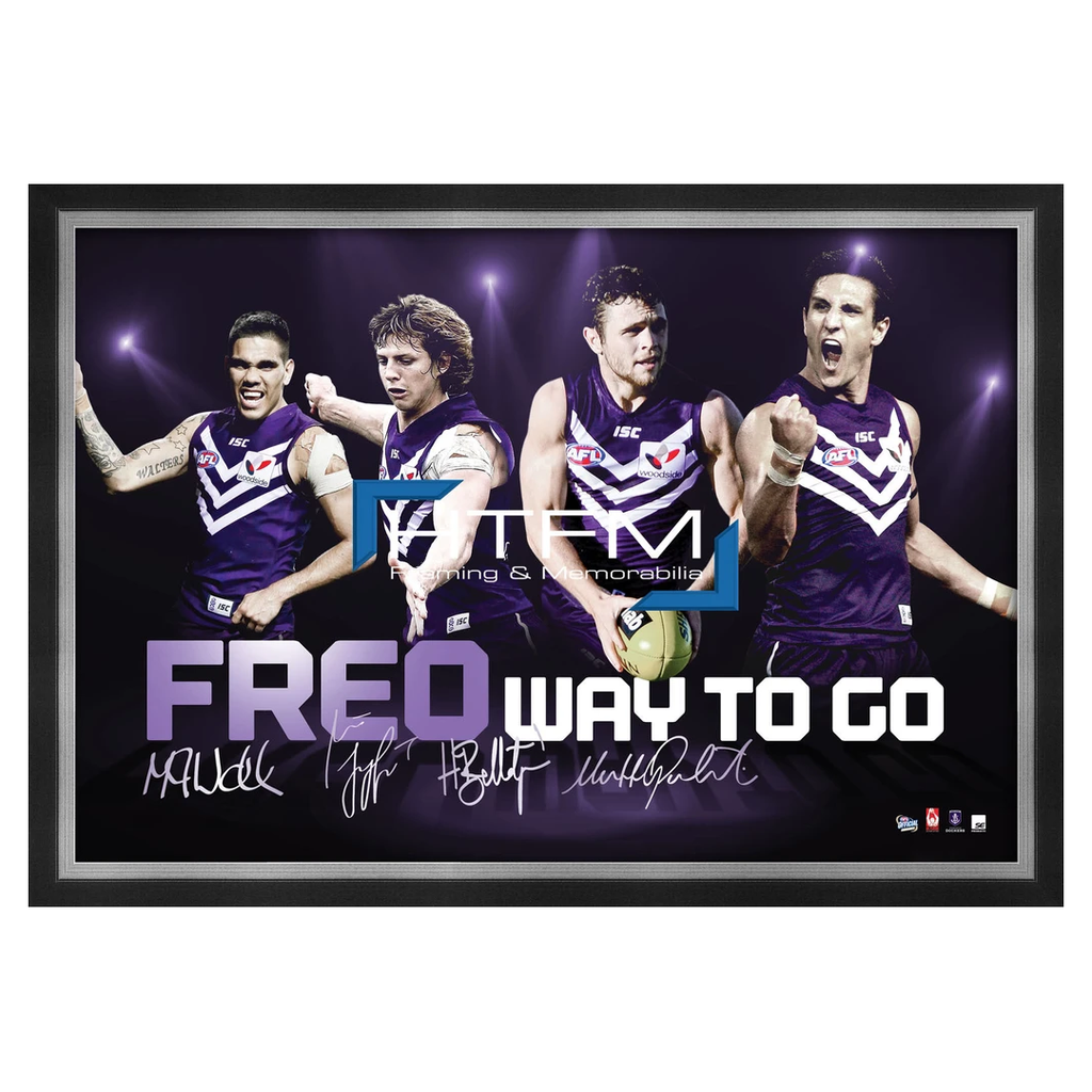 Fremantle Dockers Four Player Facsimile Afl Official Licensed Print Framed Pavlich - 1813