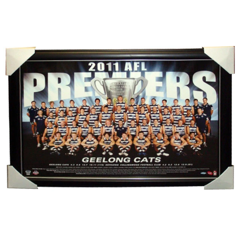 Geelong 2011 Premiers Officially Licensed Limited Edition Print Framed - 3836