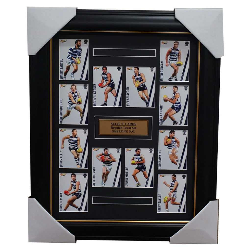 Geelong 2015 Select Card Team Set Framed Selwood Bartel Johnson Kelly Hawkins - 1022