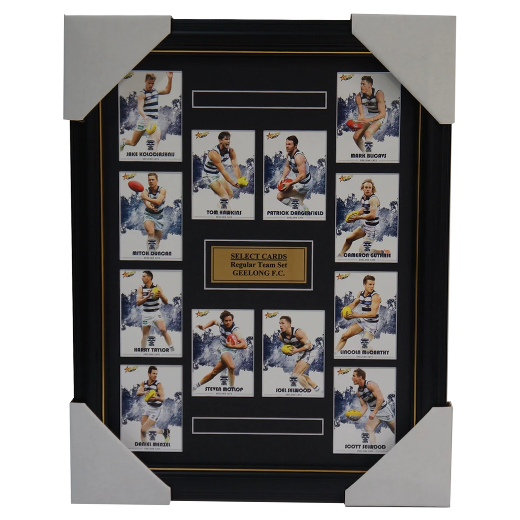 Geelong Cats 2017 Select Card Team Set Framed Joel Selwood Patrick Dangerfield - 3053