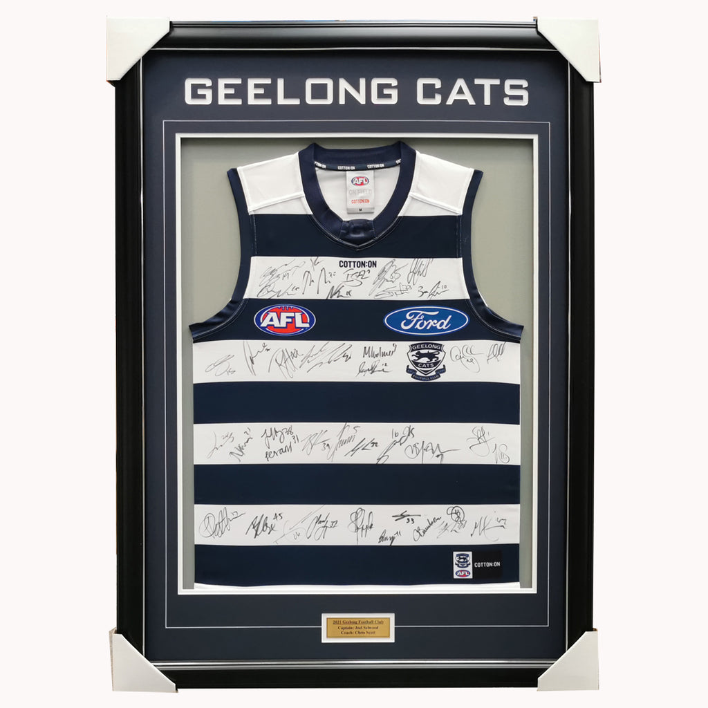 Geelong Cats Football Club 2021 AFL Official Team Signed Guernsey - 4700