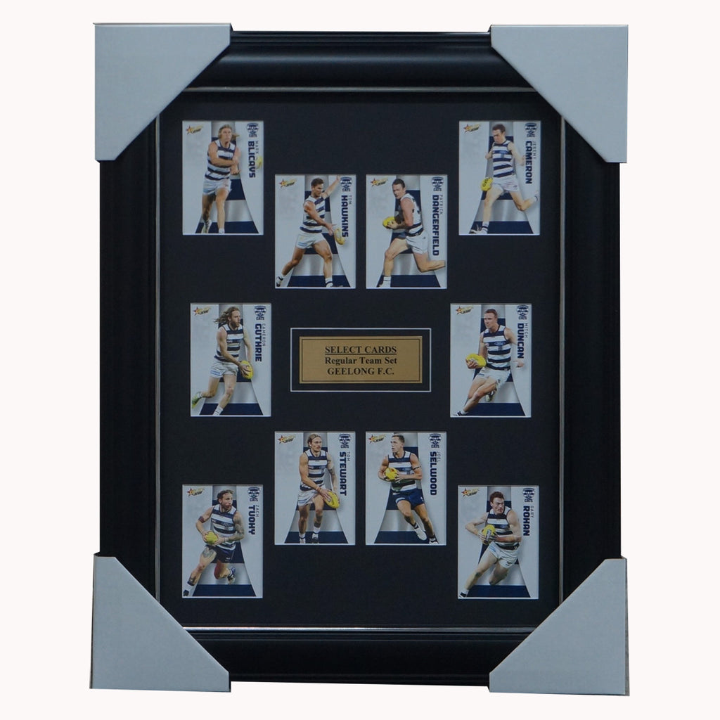 Geelong Cats 2022 Select Card Team Set Framed Dangerfield Selwood Hawkins - 5036