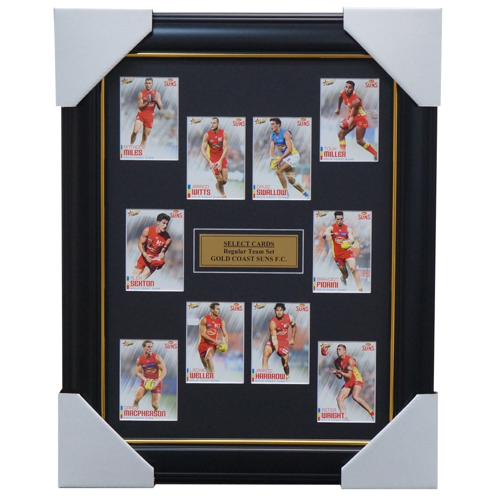 Gold Coast Suns 2020 Select Card Set Framed Swallow Weller Miller - 4003
