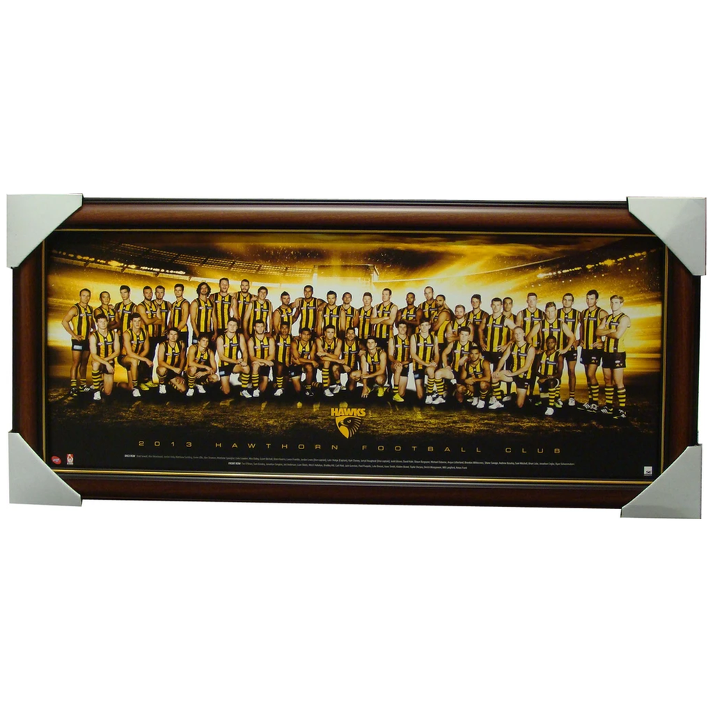 Hawthorn 2013 Official Afl Team Poster Framed Hodge Franklin - 1321