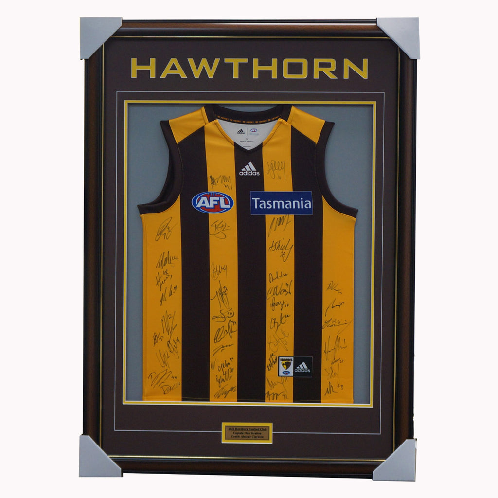 Hawthorn Football Club 2020 AFL Official Team Signed Guernsey Framed - 4137