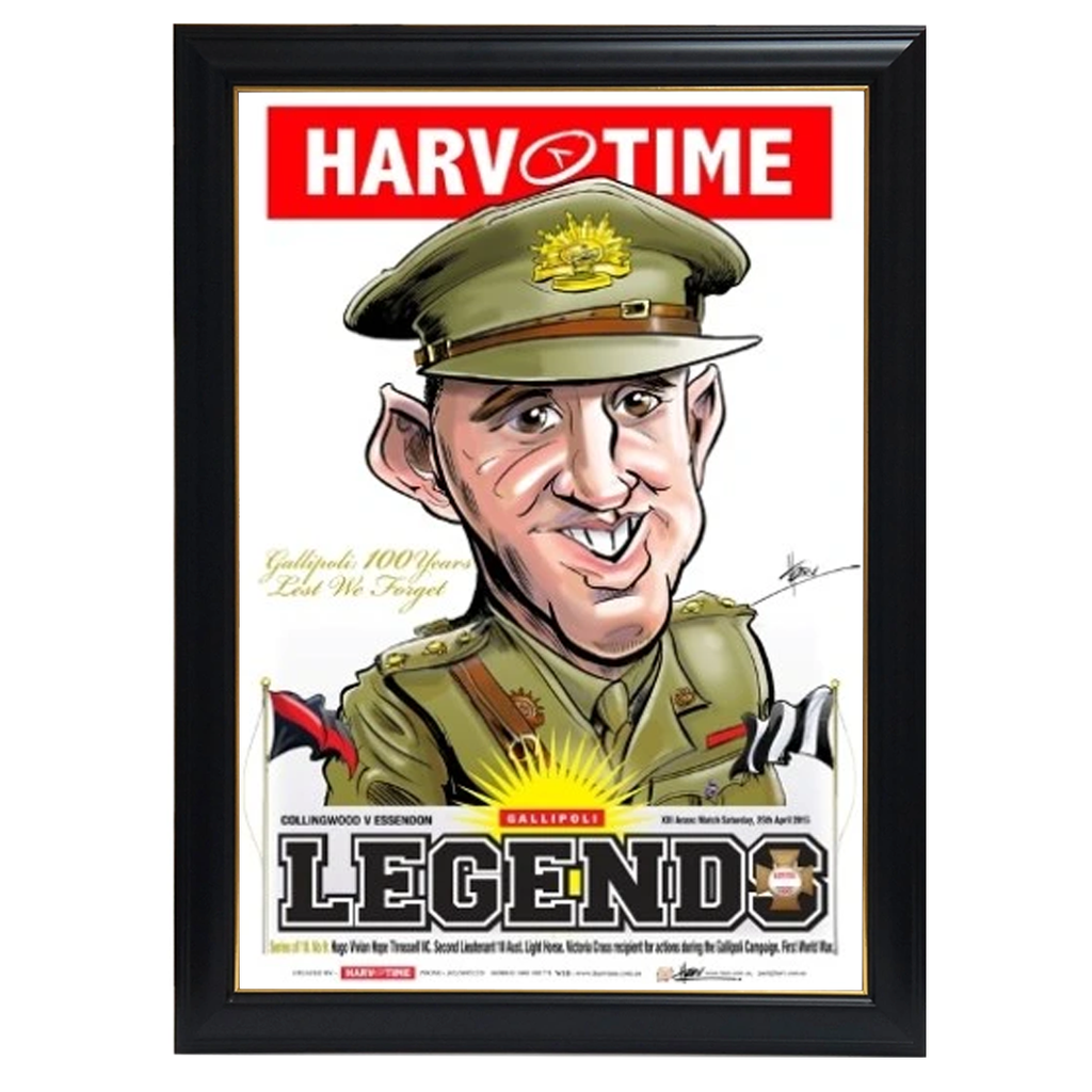 Hugo Vivian Throssell, 9th Victoria Cross Medal Recipient, Harv Time Print Framed - 4118