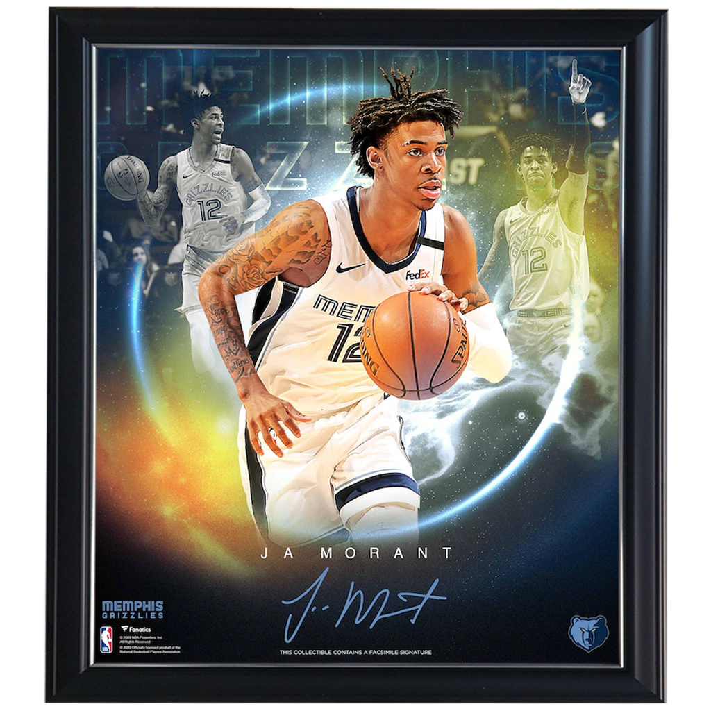 Ja Morant Memphis Grizzlies Facsimile Signed Official Nba Print Framed - 4418