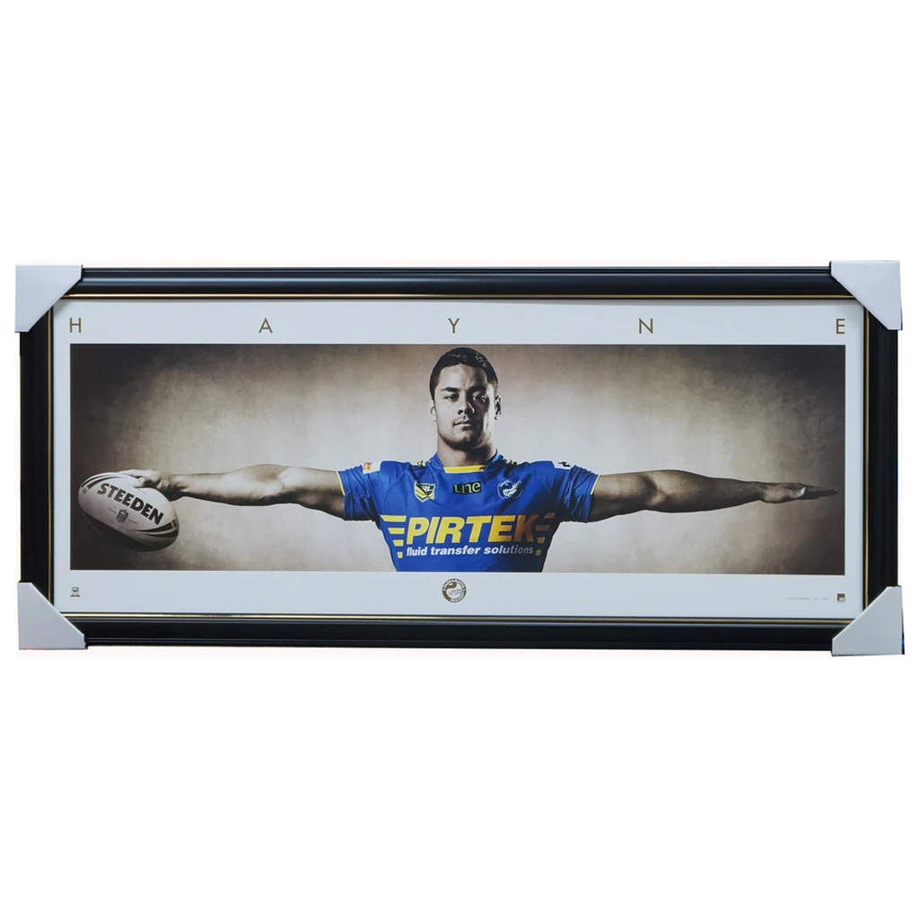 Jarryd Hayne Parramatta Eels Official Nrl Wings Print Framed L/e 200 Only - 3537