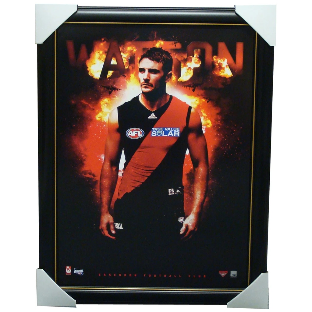 Jobe Watson Essendon Football Club Official Print Framed - 1228 Brownlow Medallist