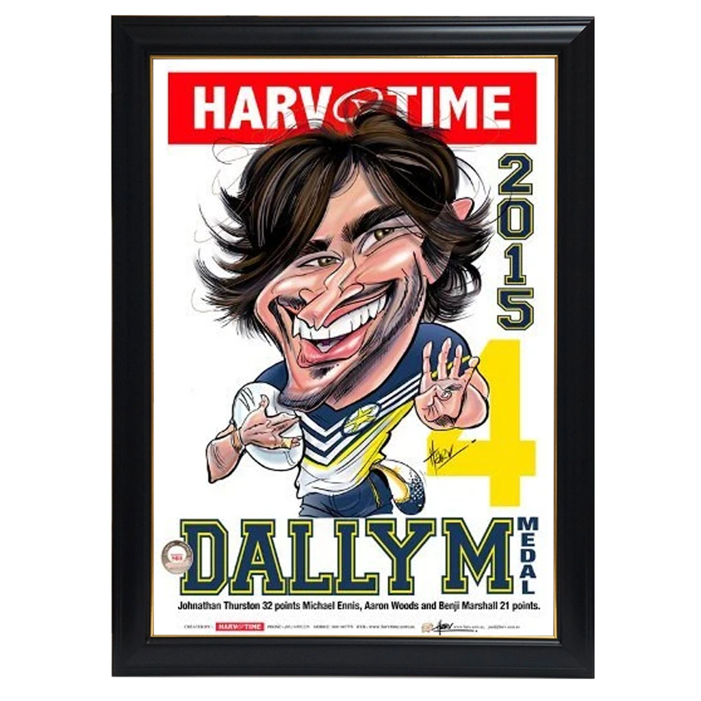 Johnathan Thurston, 2015 Dally M, Harv Time Print Framed - 4263