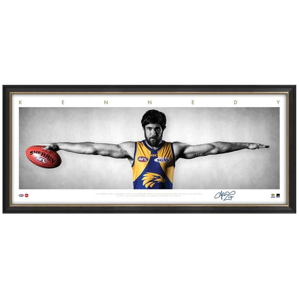 Josh Kennedy Signed West Coast Eagles Mini Wings Official Afl Print Framed New - 3254