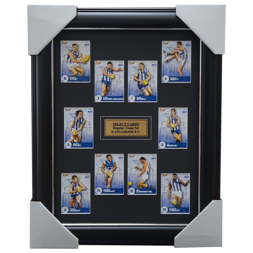 Kangaroos 2021 AFL Select Team Card Set Framed Ziebell - 4639