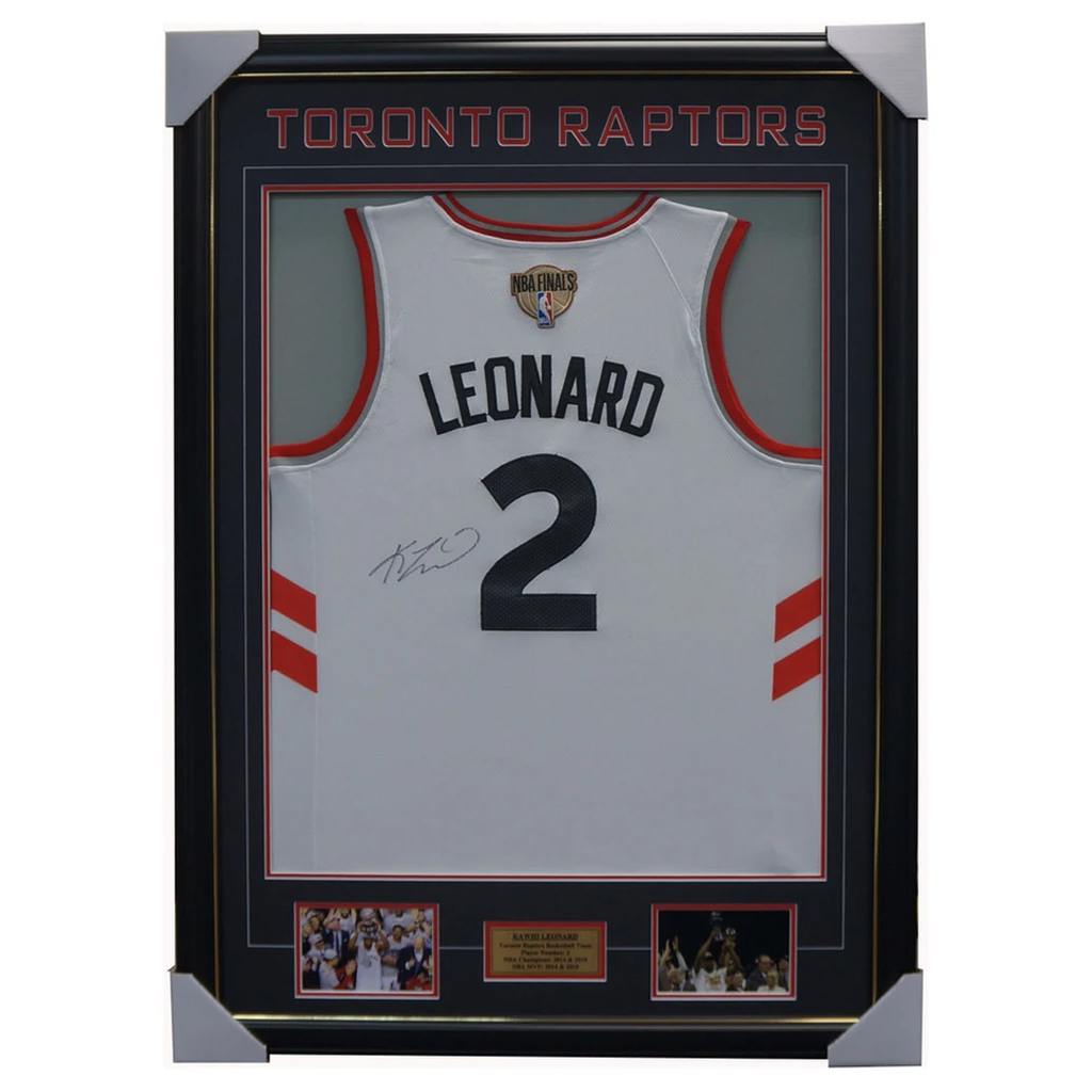 Kawhi Leonard Signed Toronto Raptors 2019 Nba Champions Jersey Framed 100% Authentic - 3768