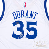 Kevin Durant Signed Golden State Warriors #35 NBA Official Panini Authentics Jersey - 4604