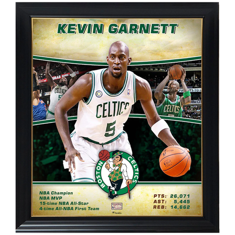 Kevin Garnett Boston Celtics Player Collage Official Nba Print Framed - 4361
