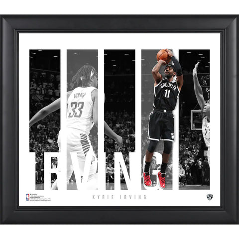 Kyrie Irving Brooklyn Nets Framed 15" x 17" Player Panel Collage Fanatics Official - 4611