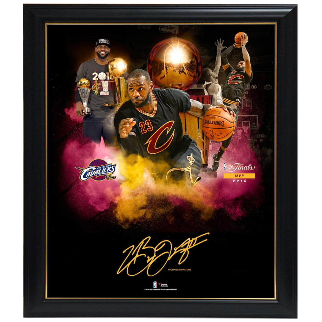 Lebron James Cleveland Cavaliers Facsimile Signed Official Nba Print Framed - 4406