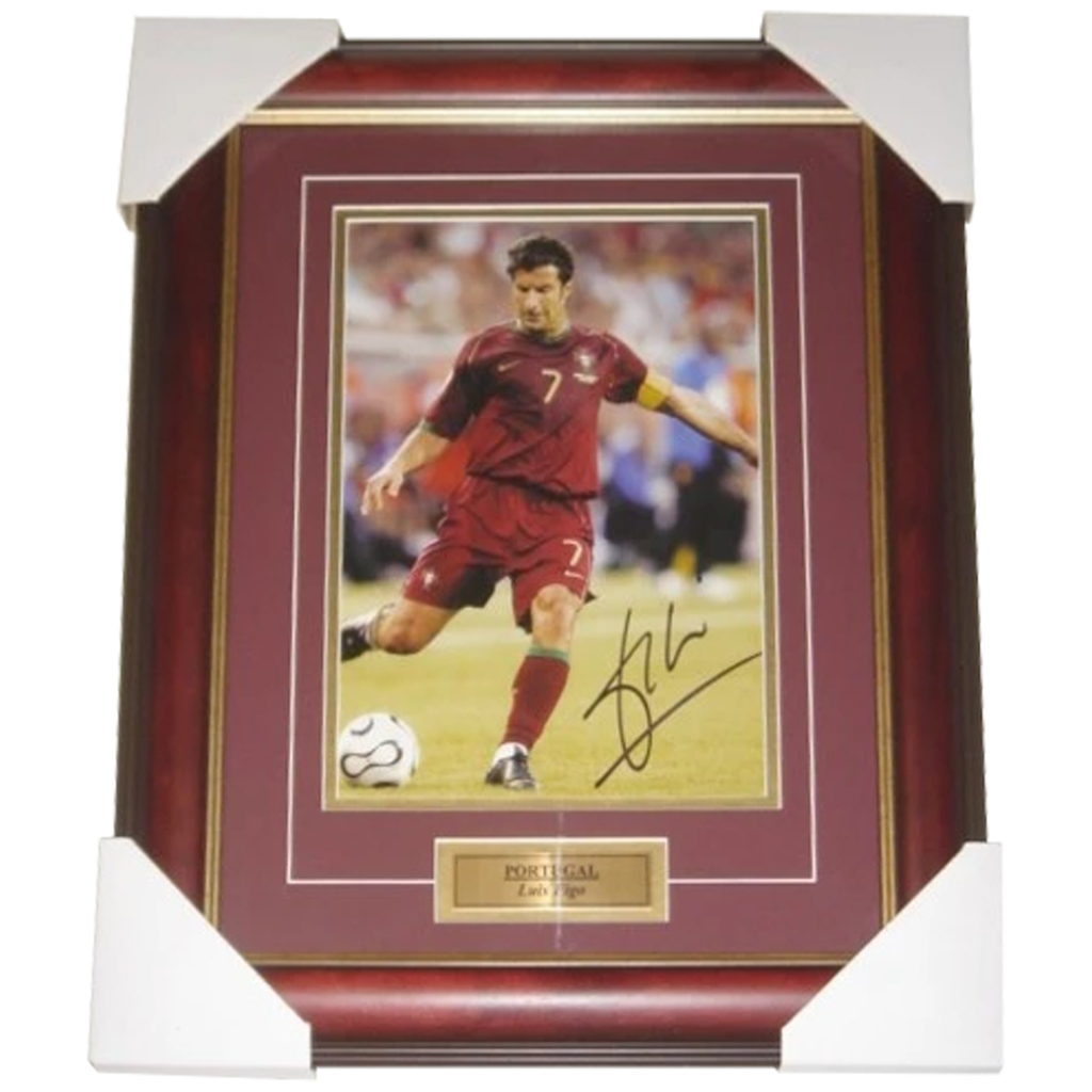 Luis Figo Portugal Signed World Cup Photo Framed - 2824