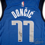 Luka Doncic Signed Dallas Mavericks Official NBA Panini Authentics Jersey Framed - 5050
