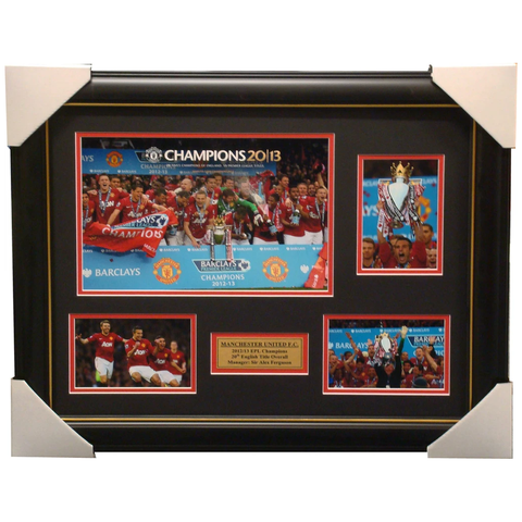 Manchester United 2013 Epl Champions Collage Framed Sir Alex Ferguson - 1436