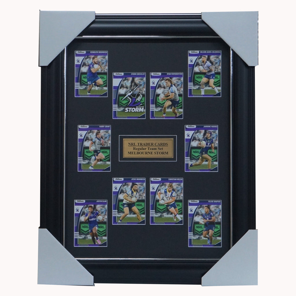 2022 NRL Traders Cards Melbourne Storm Team Set Framed Munster - 5096